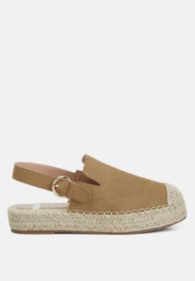 Affie suede slingback strap espadrilles