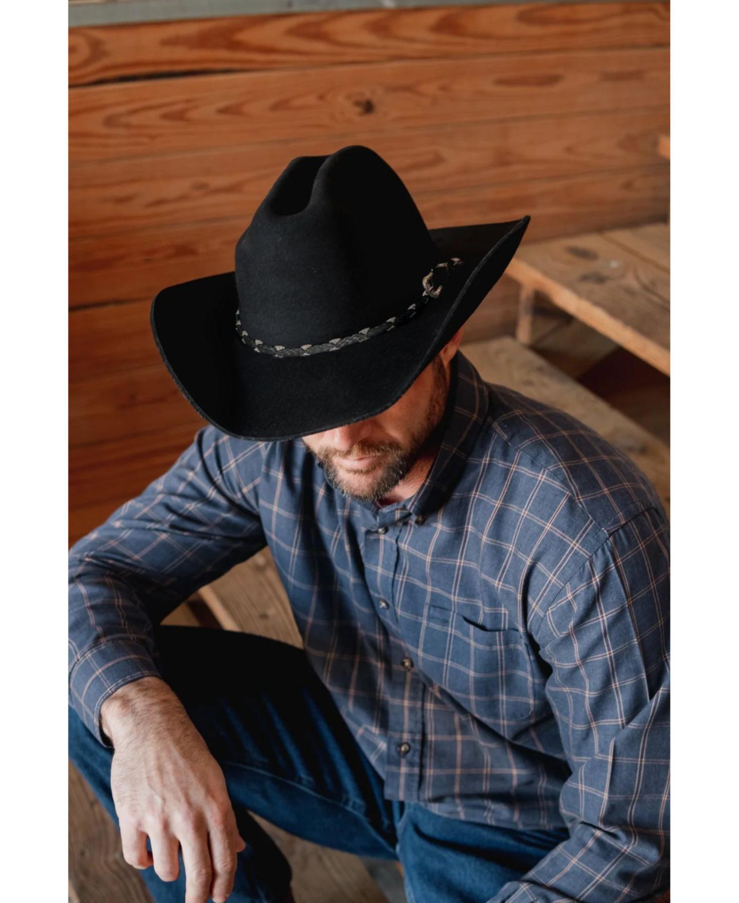 Мужской головной убор Kanut Sports Caney Water Repellent Classic Cowboy Hat, цвет: Чёрный — фото 3