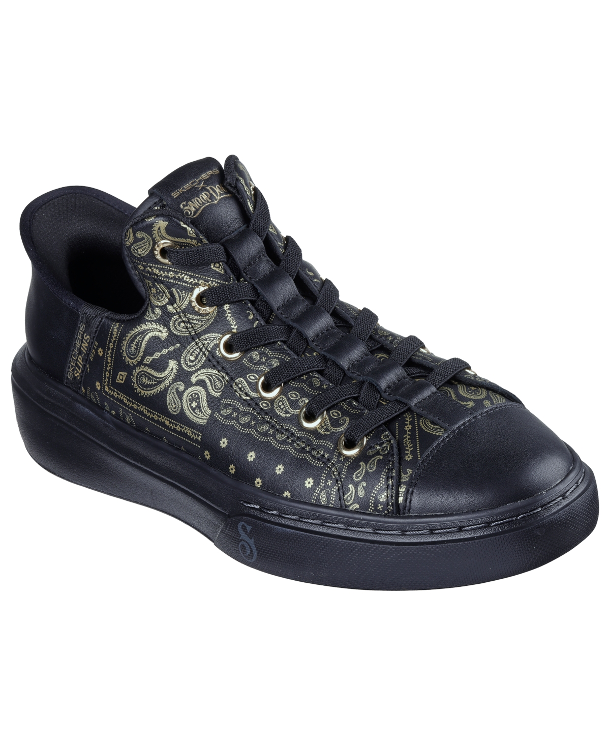Men's Casual Sneakers from Finish Line - Black/Gold