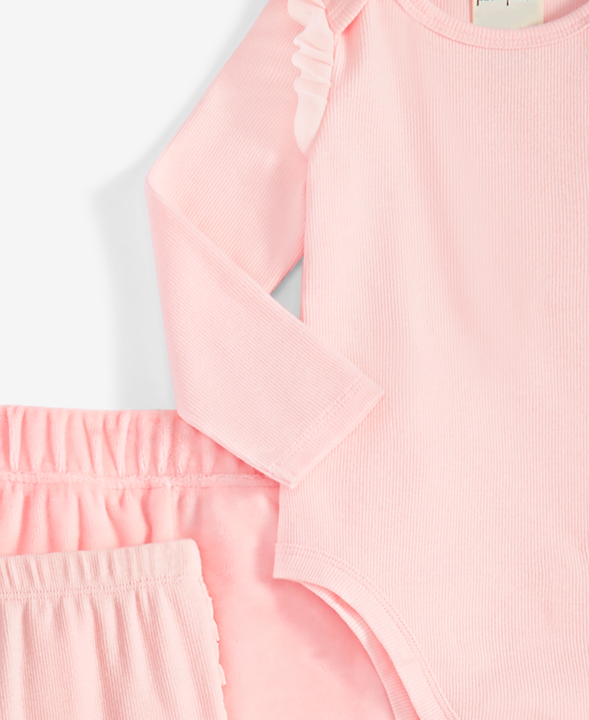 First Impressions Baby Girls Tiny Dancer Ruffled Bodysuit & Pants, 2 Piece Set, Created For Macy's In Soft Shell
