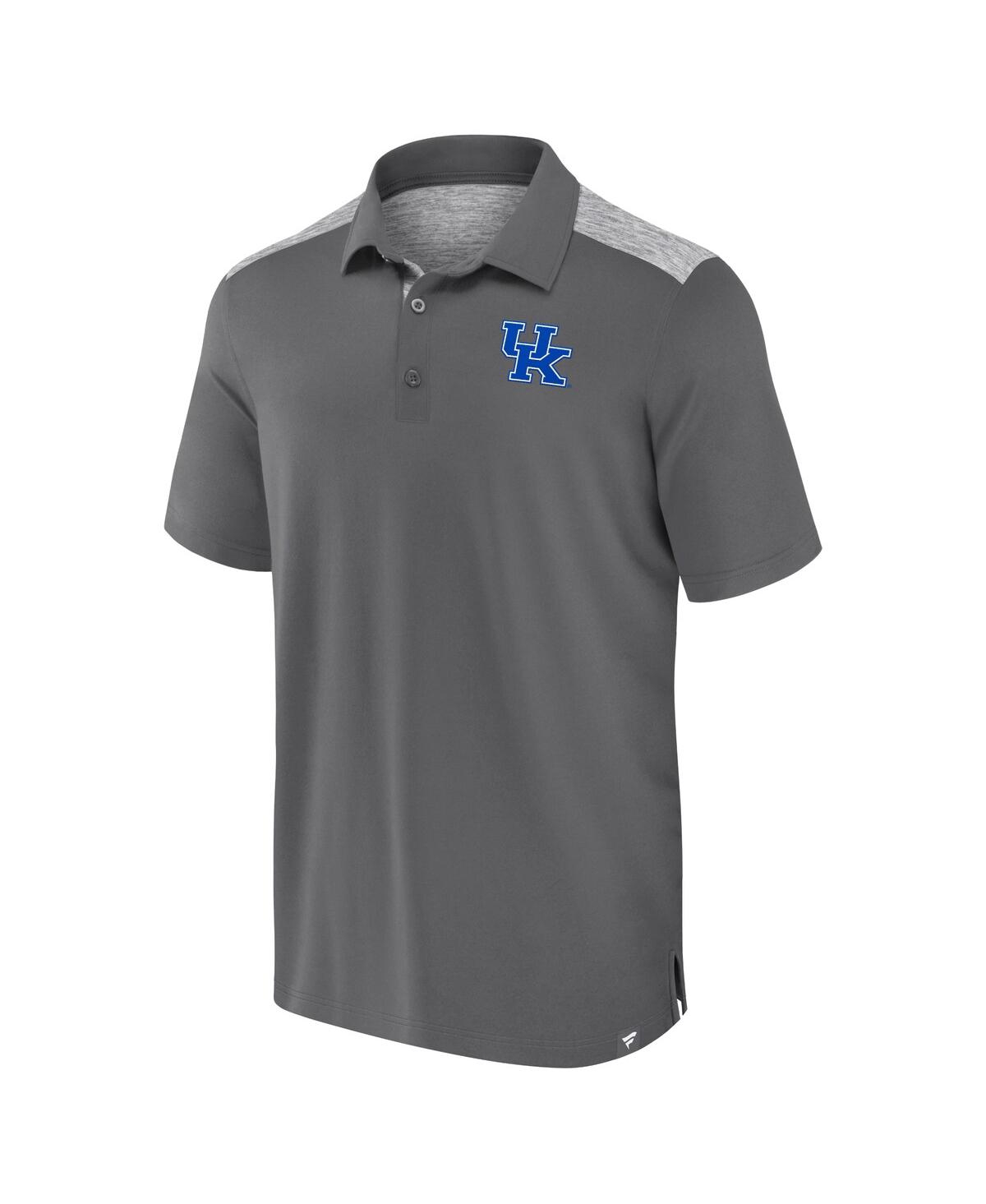 Fanatics Men's Gray Kentucky Wildcats Long Shot Polo Shirt In Gray,heather Gray