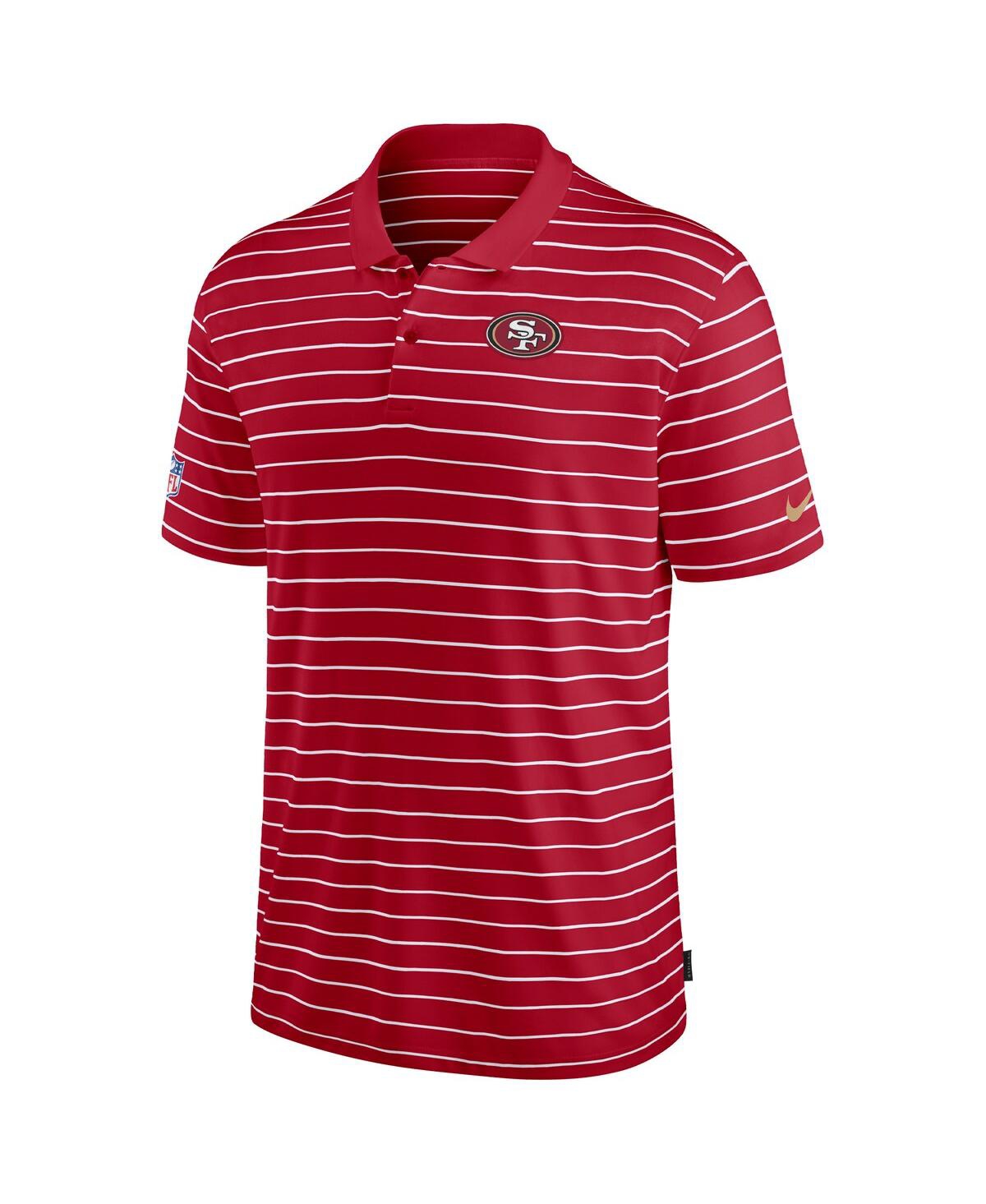 Nike Men's Scarlet San Francisco 49ers 2022 Sideline Lock Up Victory Performance Polo In Scarlet,white