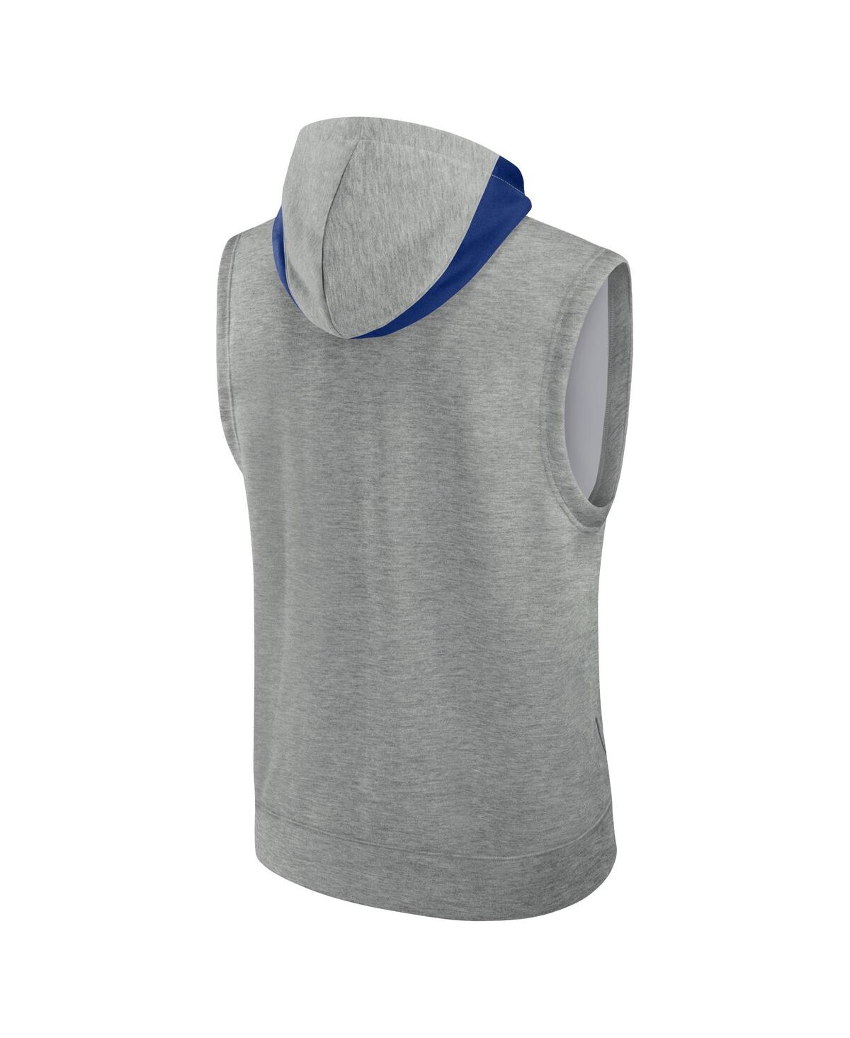 Nike Men'sNew York Mets Authentic Collection Early Work Performance Sleeveless Pullover Hoodie - Heather Gray, Royal