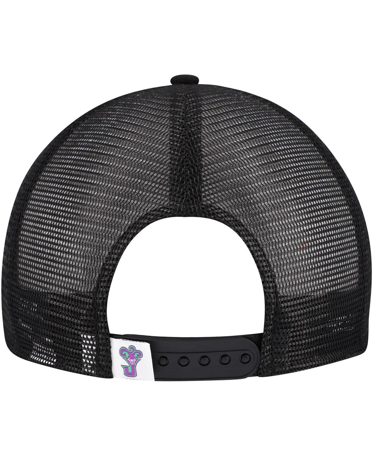 New Era Men's Black Batman 9fifty Snapback Trucker Hat In Black