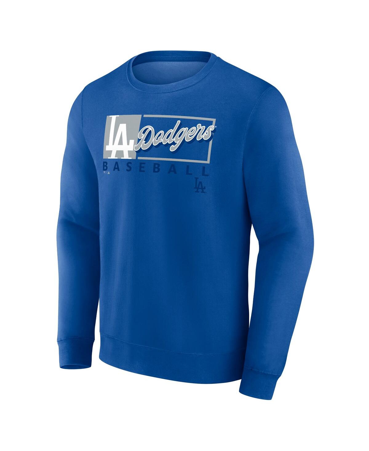 Fanatics Men's Royal Los Angeles Dodgers Focus Fleece Pullover Sweatshirt In Royal