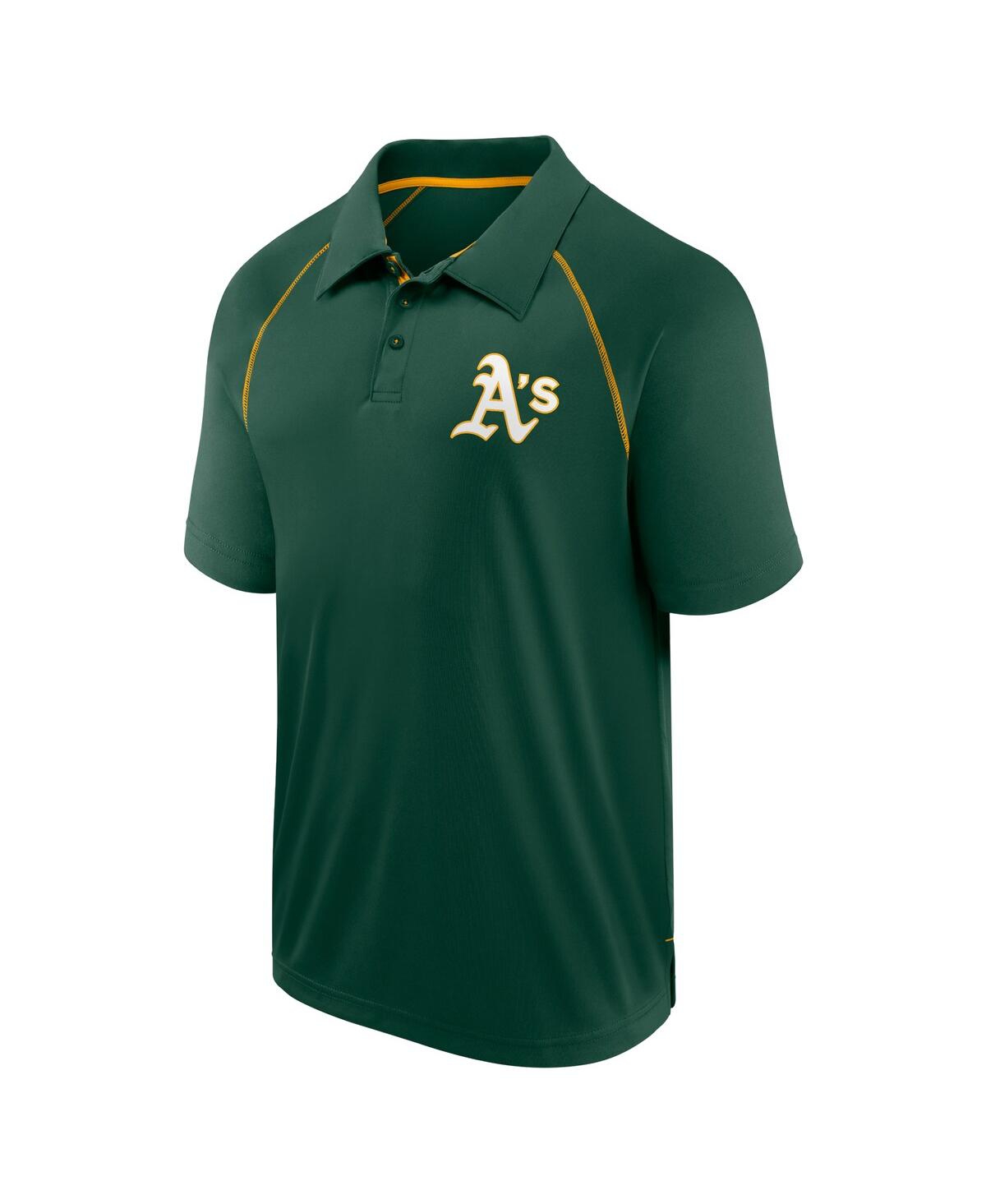 Fanatics Men's Green Oakland Athletics Strong Alone Raglan Polo In Green