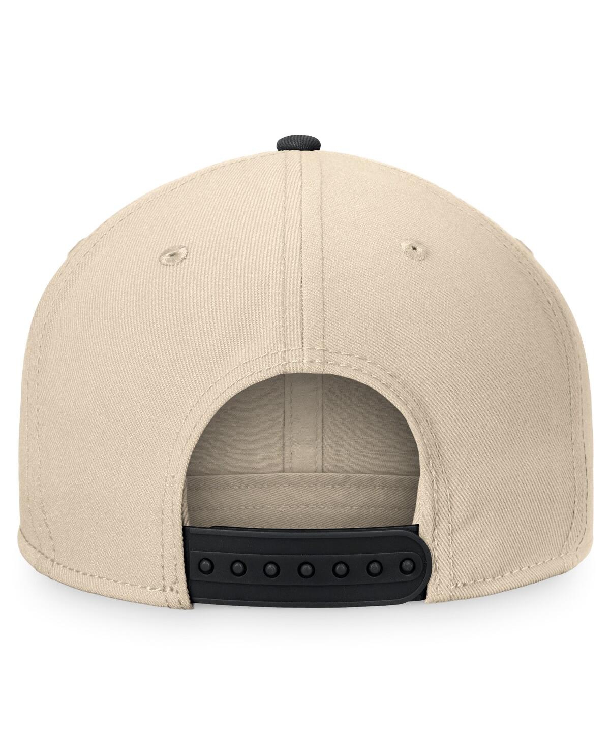 Fanatics Men'sBlack Vegas Golden Knights Goalaso Snapback Hat - Cream, Black