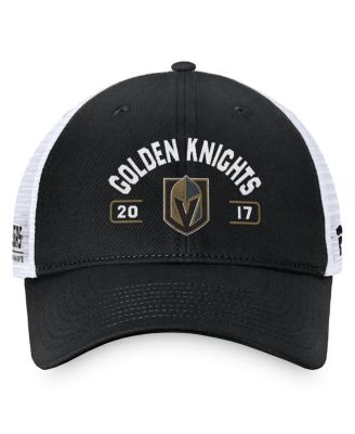 Men's Black/White Vegas Golden Knights Free Kick Trucker Adjustable Hat