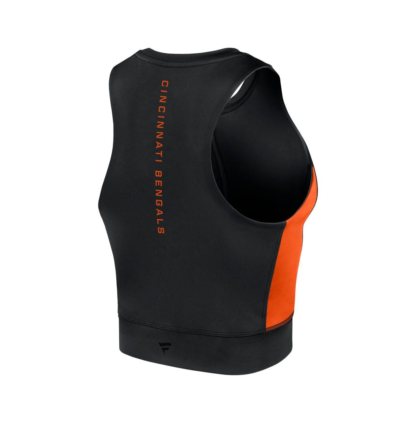 Женский топ Fanatics Signature Black Cincinnati Bengals Studio Fitted Gym — фото 2