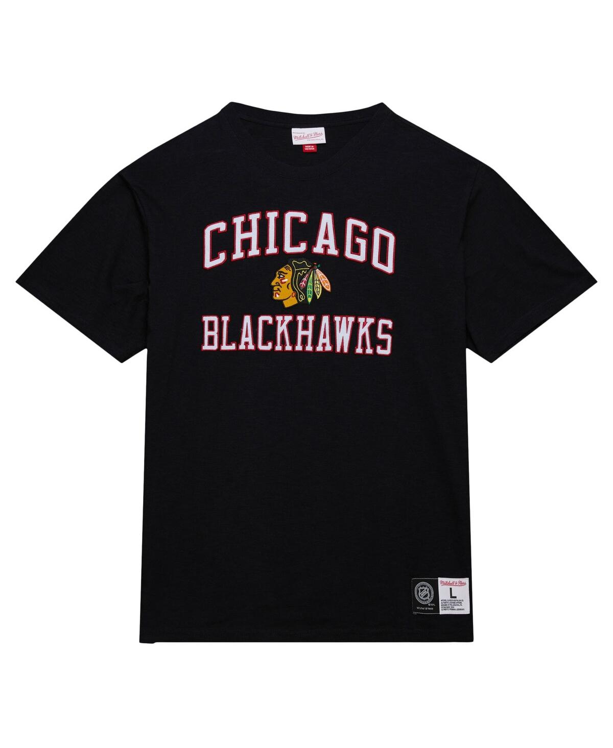 Mitchell & Ness Men's Black Chicago Blackhawks Legendary Slub T-shirt In Black