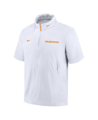 Men's White Tennessee Volunteers 2024 Sideline Coach Short Sleeve Half-Zip Hoodie Jacket
