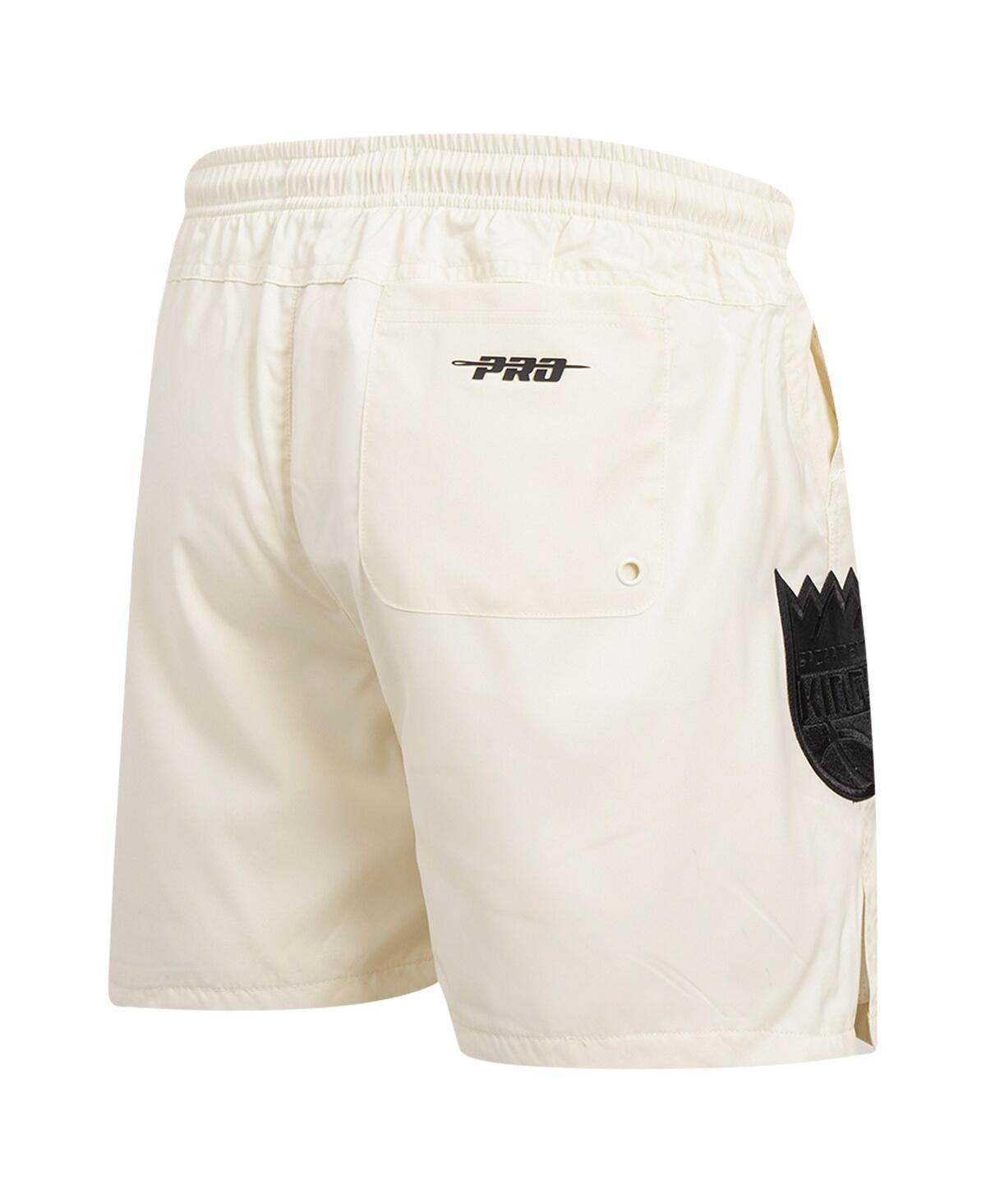 Pro Standard Men's Cream Sacramento Kings Triple Tonal Woven Shorts In Cream