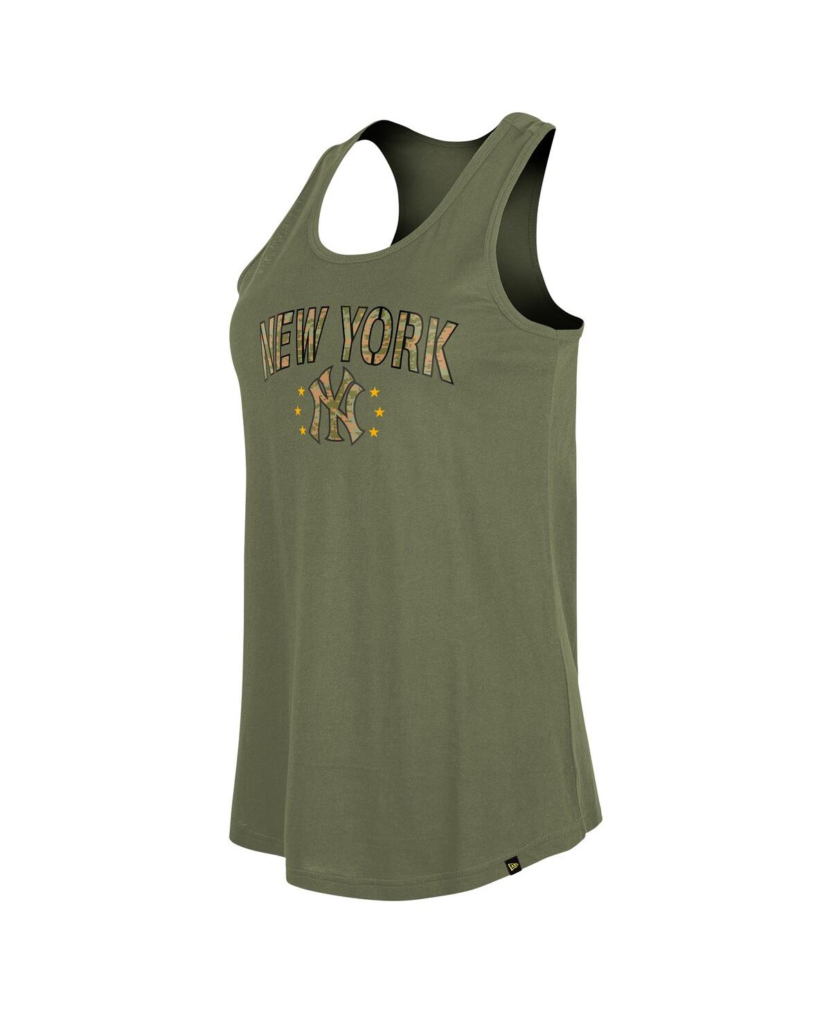 NEW ERA WOMEN'S OLIVE NEW YORK YANKEES ARMED FORCES DAY TANK TOP 
