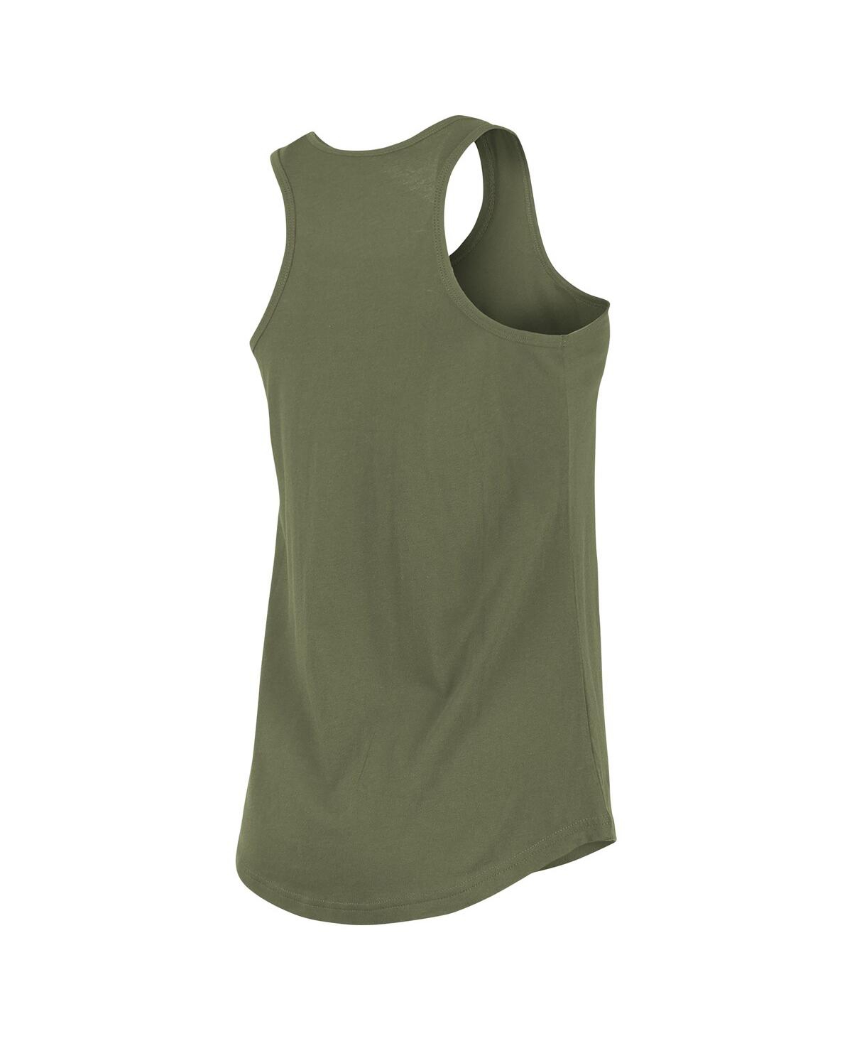 NEW ERA WOMEN'S OLIVE LOS ANGELES DODGERS ARMED FORCES DAY TANK TOP 