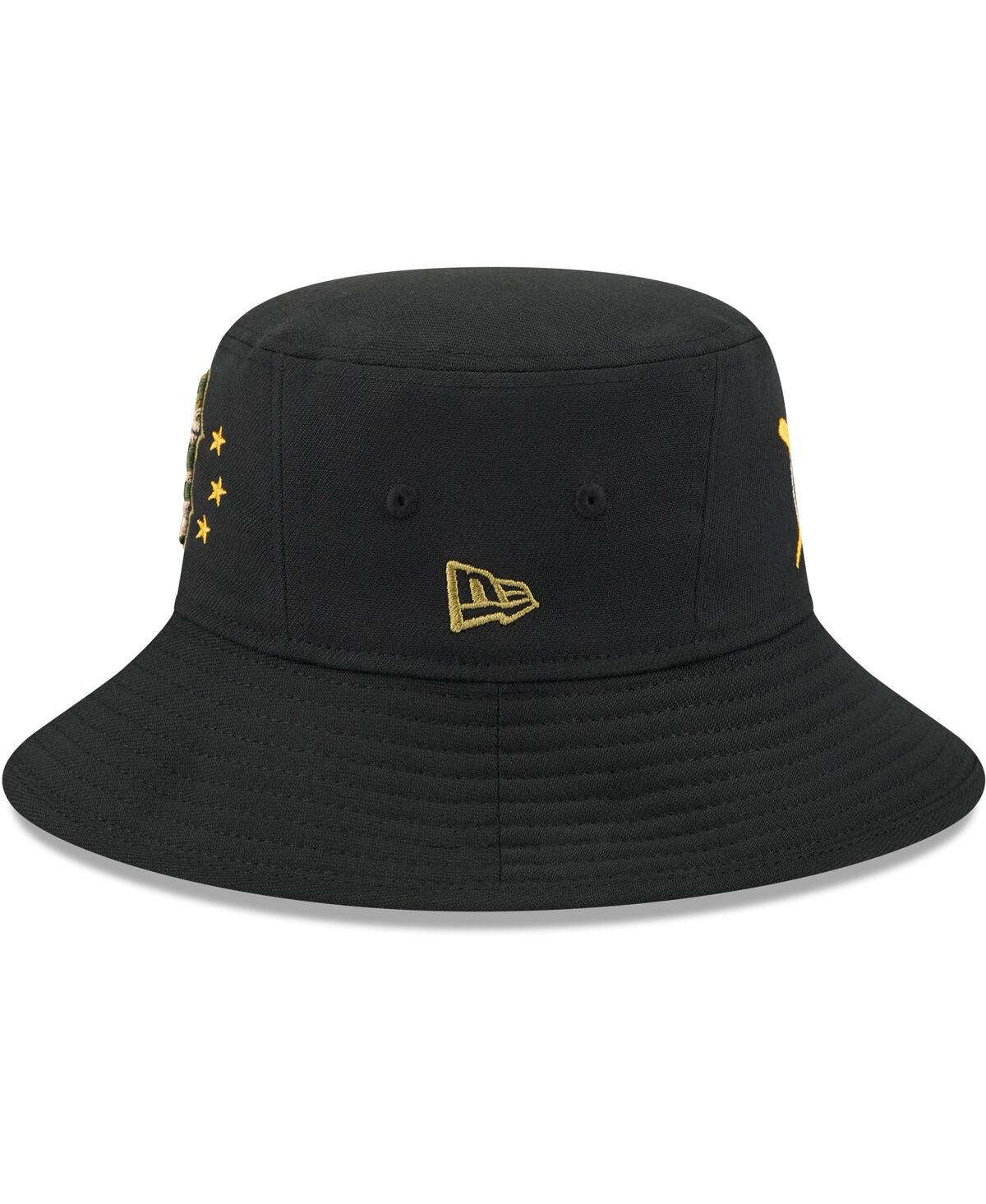New Era Men's Black Boston Red Sox 2024-armed Forces Day Bucket Hat In Black