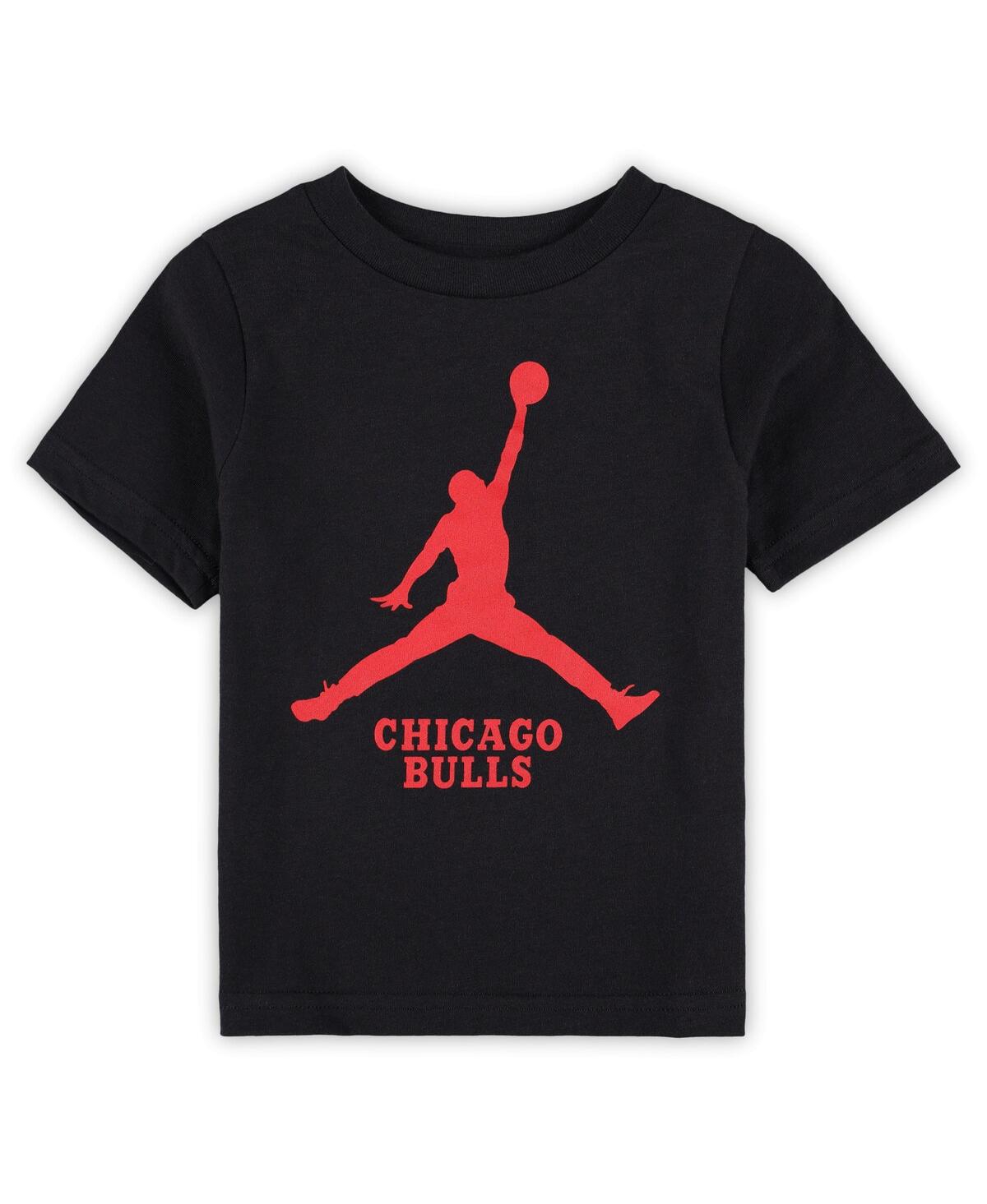 Jordan Toddler Black Chicago Bulls Essential Jumpman T-shirt In Black
