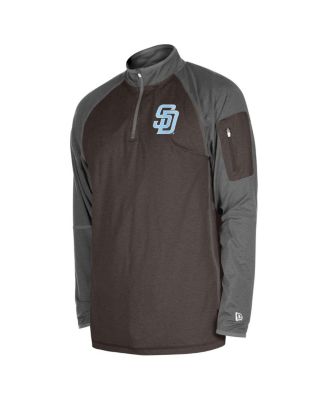 Men's Brown San Diego Padres Father's Day Raglan Quarter-Zip Top