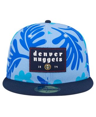 Men's Blue Denver Nuggets Palm Fronds 2-Tone 59FIFTY Fitted Hat