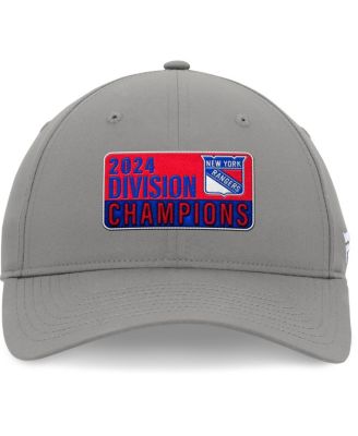 Men's Gray New York Rangers 2024 Metropolitan Division Champions Adjustable Hat