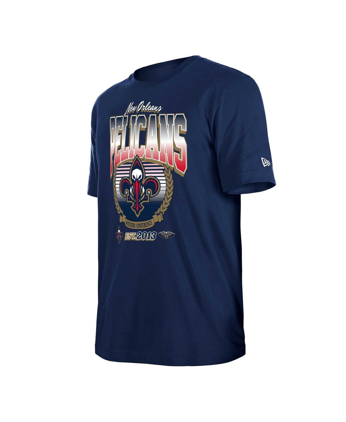 NEW ERA MEN'S AND WOMEN'S NAVY NEW ORLEANS PELICANS SUMMER CLASSICS T-SHIRT 
