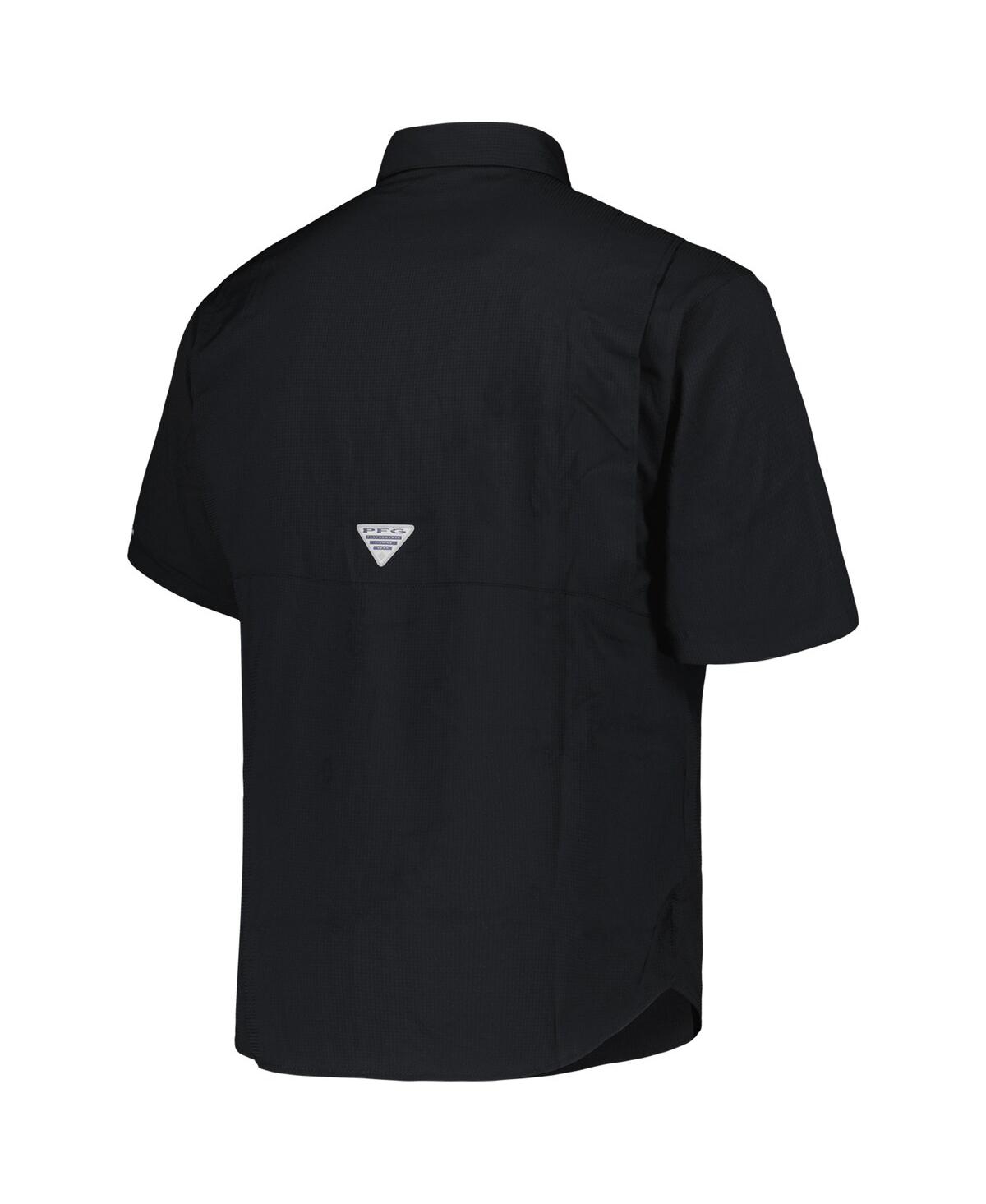 Columbia Men's Black San Francisco Giants Tamiami Omni-shade Button-down Shirt In Black