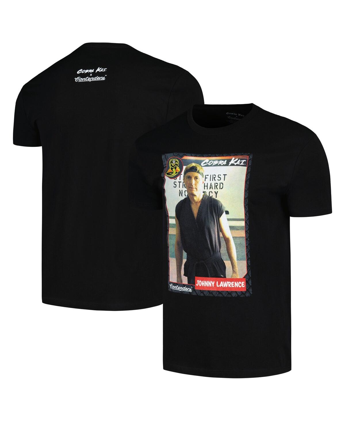 Contenders Clothing Men's Black Cobra Kai Johnny Lawrence Card T-shirt In Black