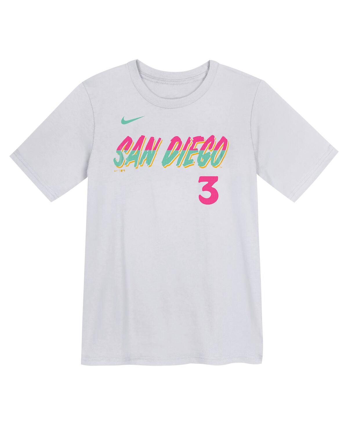 Nike Big Boys and Girls Jackson MerrillSan Diego Padres City Connect Player Name Number T-Shirt - White