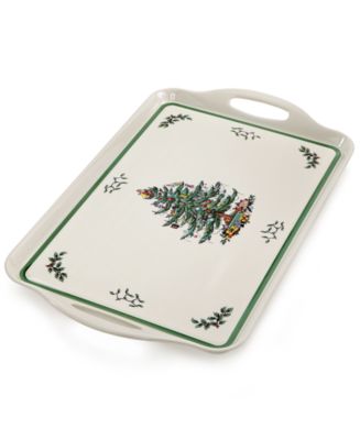 Spode Christmas Tree Large Handled Tray - Macy's