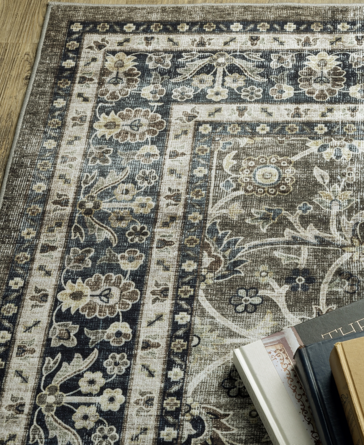 Oriental Weavers Sumter Washable Sum06 5'x7' Area Rug In Charcoal