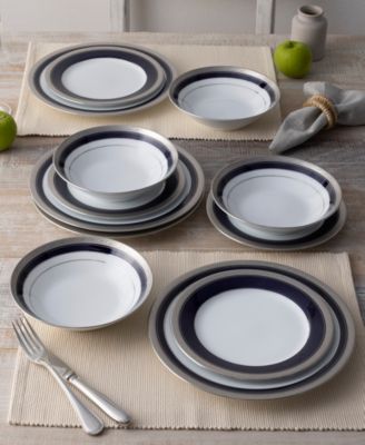 Crestwood Cobalt Platinum Set of 4 Salad Plates, 8.25"