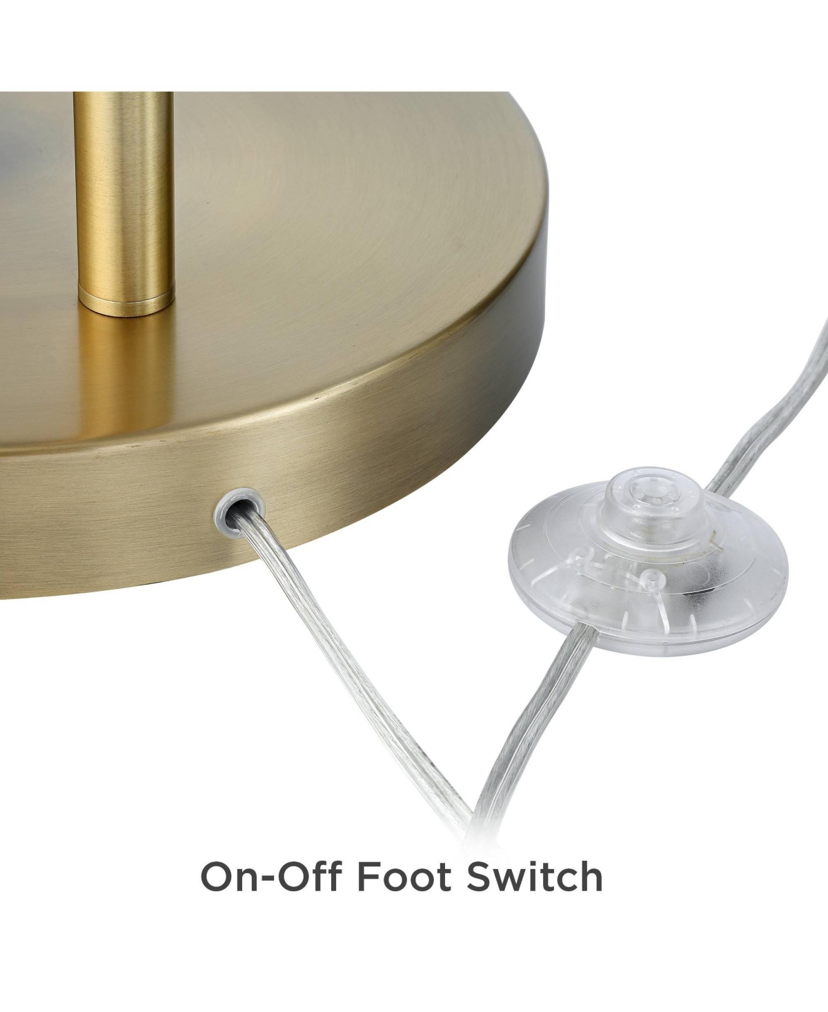 360 Lighting Cora Modern Mid Century Arc Floor Lamp Standing Tall Classic BrassWhite Linen Drum Shade Decor for Living Room Reading Bedroom