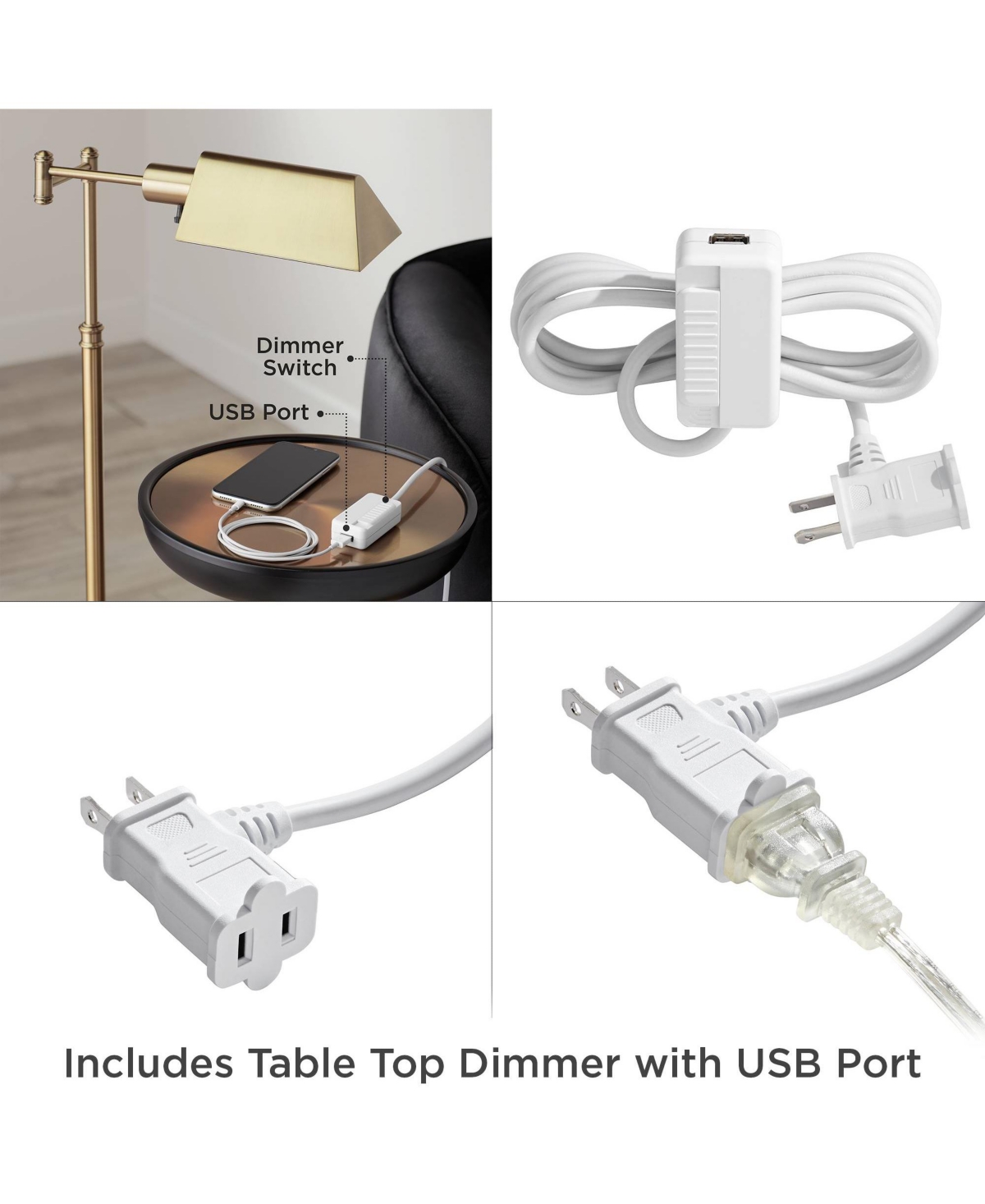 360 Lighting Cora Mid Century Modern Arc Lamps Floor Standing with Usb Charging Port Tall Brass Metal White Linen Fabric Drum Shade for Living Roo
