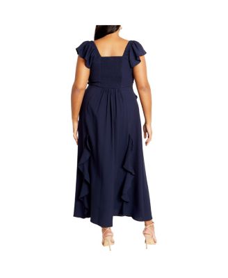Plus Size Fee Frill Maxi Dress