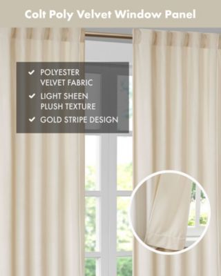 Colt Room Darkening Velvet Thermal Insulated Curtain Panel Pair, 37"W x 84"L