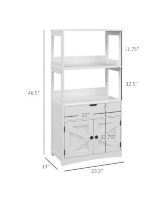 Bathroom Cabinet Linen Cabinet with Doors and Shelves,