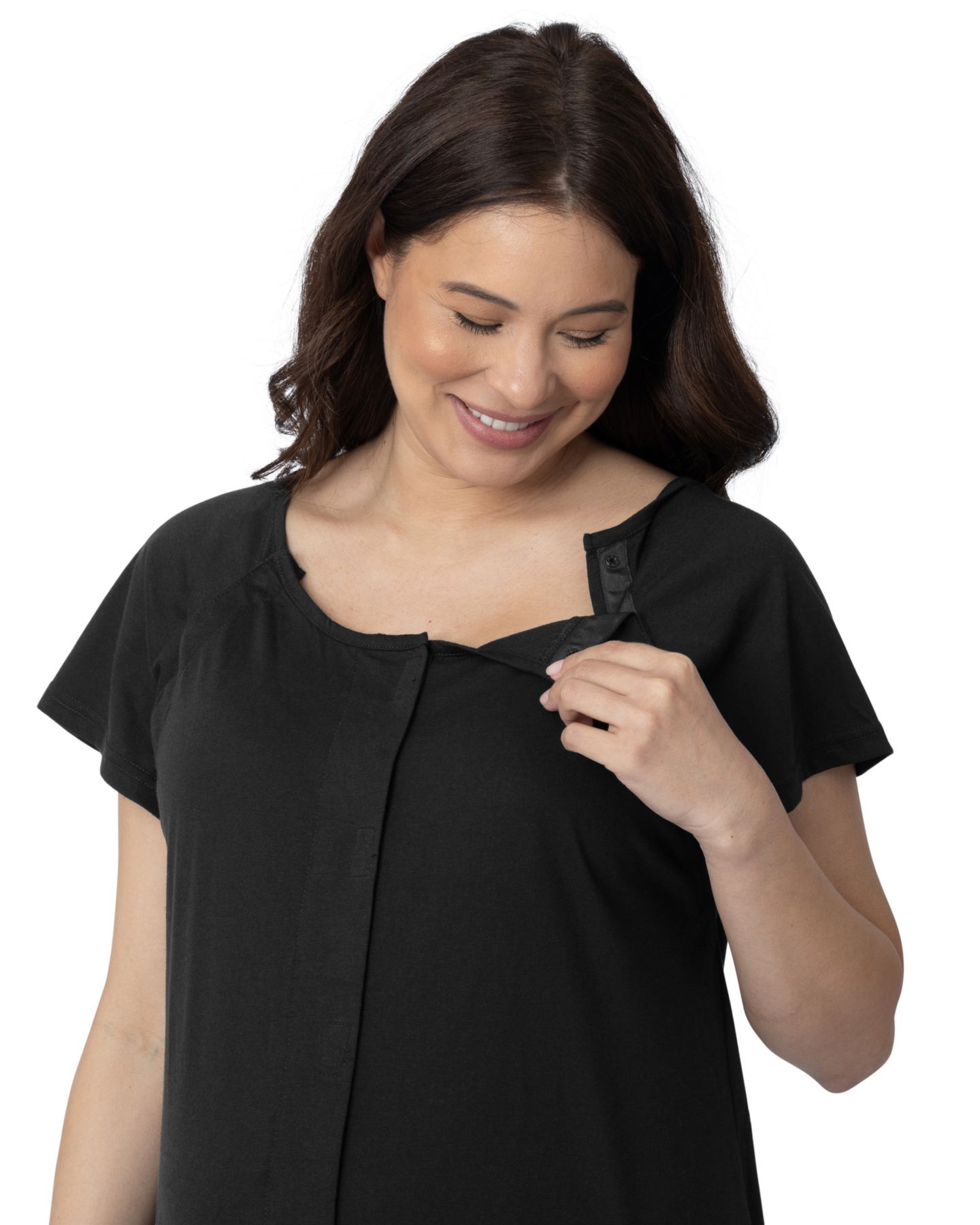 Женские платья Kindred Bravely Universal Labor, Delivery & Nursing Gown, цвет: Чёрный — фото 3