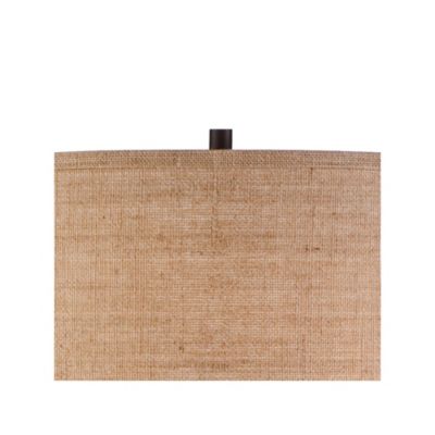 Garth Modern Floor Lamp Standing 63 1/2" Tall Oil Rubbed Bronze Burlap Fabric Drum Shade for Living Room Bedroom Office House Home