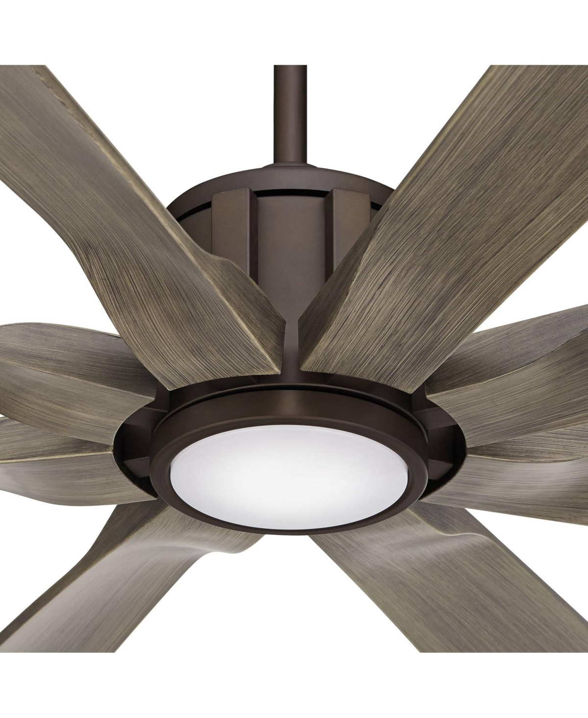 Possini Euro Design Defender Rustic Farmhouse Indoor Outdoor Ceiling Fan with Dimmable Led Light Remote Control Oil Rubbed Bronze Damp Rated for P