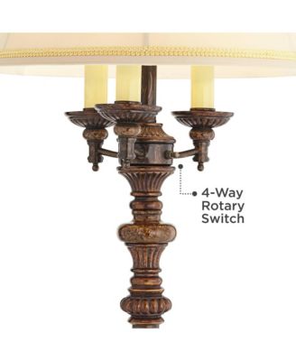 Traditional Floor Lamp Candelabra Style 4-Light 64.5" Tall Italian Bronze Bell Shade for Living Room Reading Bedroom