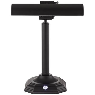 Grady Traditional Piano Banker Desk Lamp 16 1/2" High Black LED Adjustable Bronze Metal Shade for Bedroom Bedside Nightstand Kids Desk