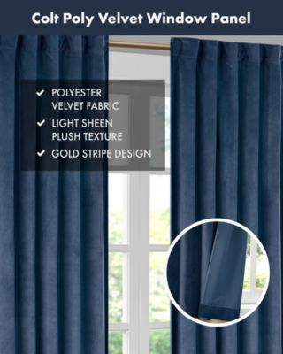Colt Room Darkening Velvet Thermal Insulated Curtain Panel Pair