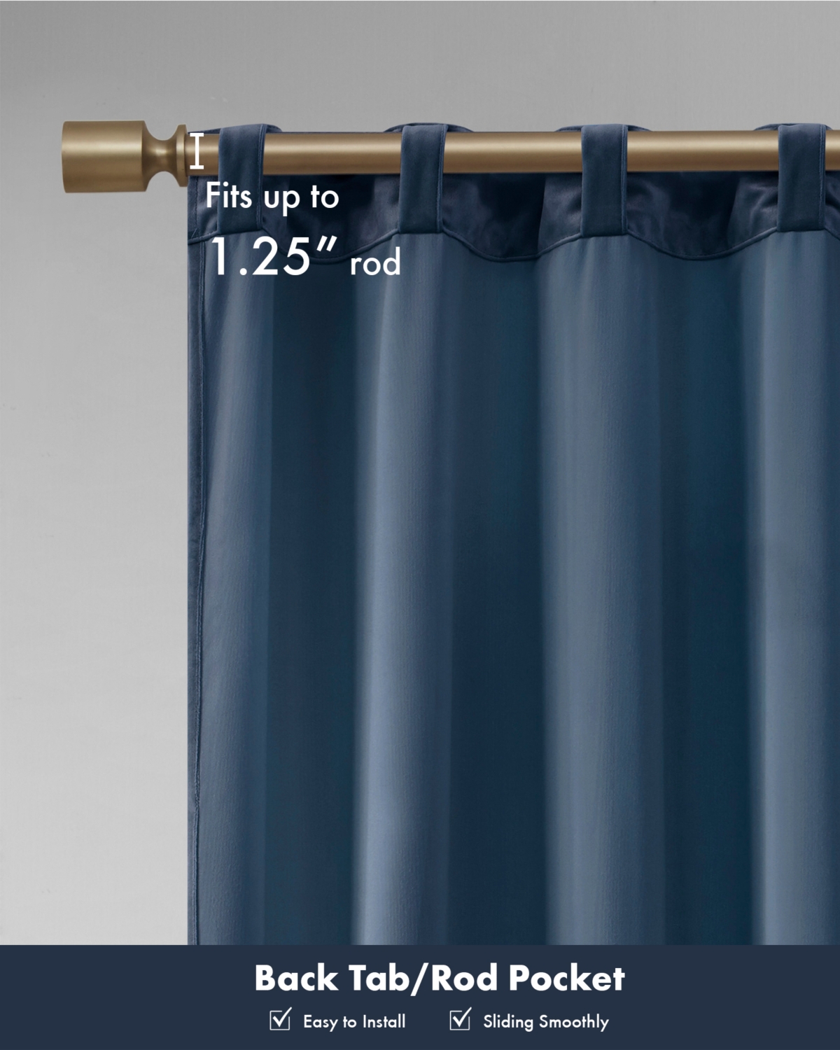 510 Design Colt Room Darkening Velvet Thermal Insulated Curtain Panel Pair, 37