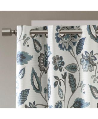 Camille Jacquard Room Darkening Curtain for Bedroom, Grommet Top Design Panels Pair for Living Room, Width 50 length 84 inches Single Panel, Yellow 1 Window Panel