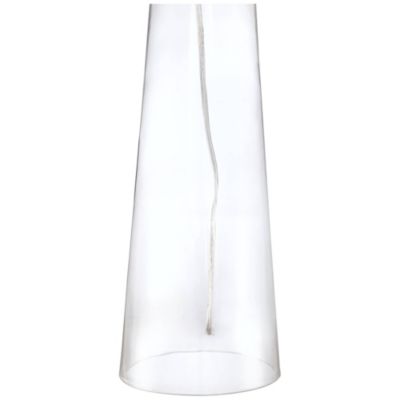 Marcus 30" Tall Tapered Column Large Modern Coastal End Table Lamp Clear Glass Single White Shade Living Room Bedroom