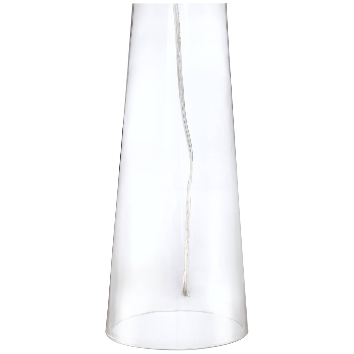 360 Lighting Marcus 30" Tall Tapered Column Large Modern Coastal End Table Lamp Clear Glass Single White Shade Living Room Bedroom Bedside Nightstand