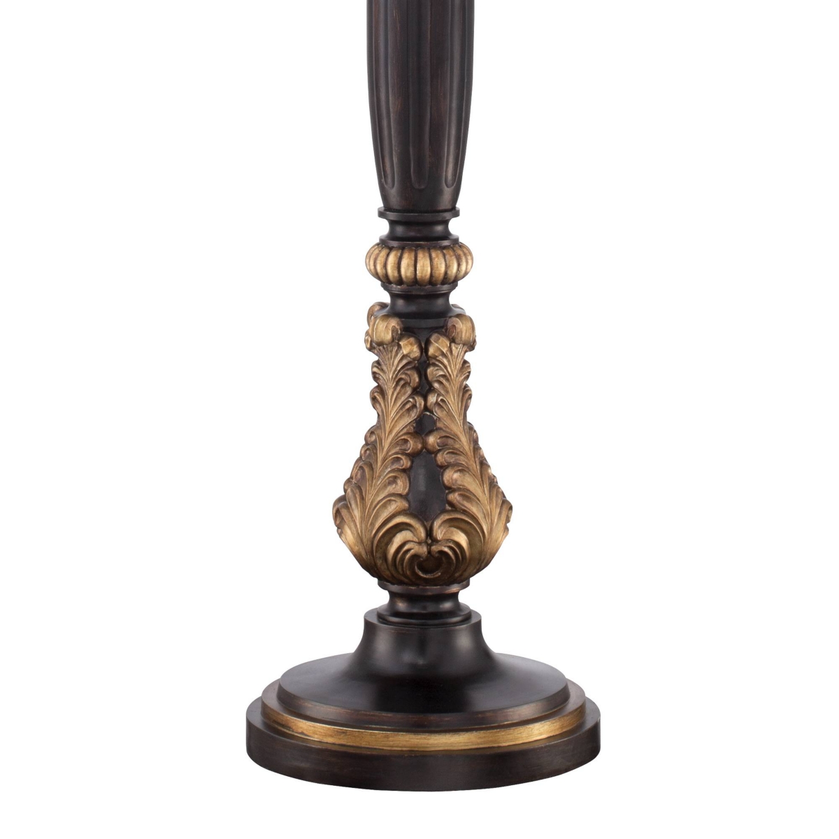 Barnes and Ivy Rita Traditional Victorian Torchiere Floor Lamp Tall Carved Wood Amber Glass Shade Foot Dimmer Standing Light for Living Room Readi