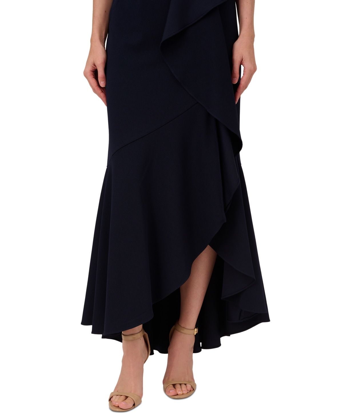 Adrianna Papell Women's Beaded One-Shoulder Gown