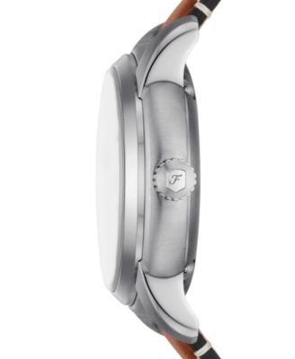 Men's Heritage Automatic Brown Leather Watch 43mm