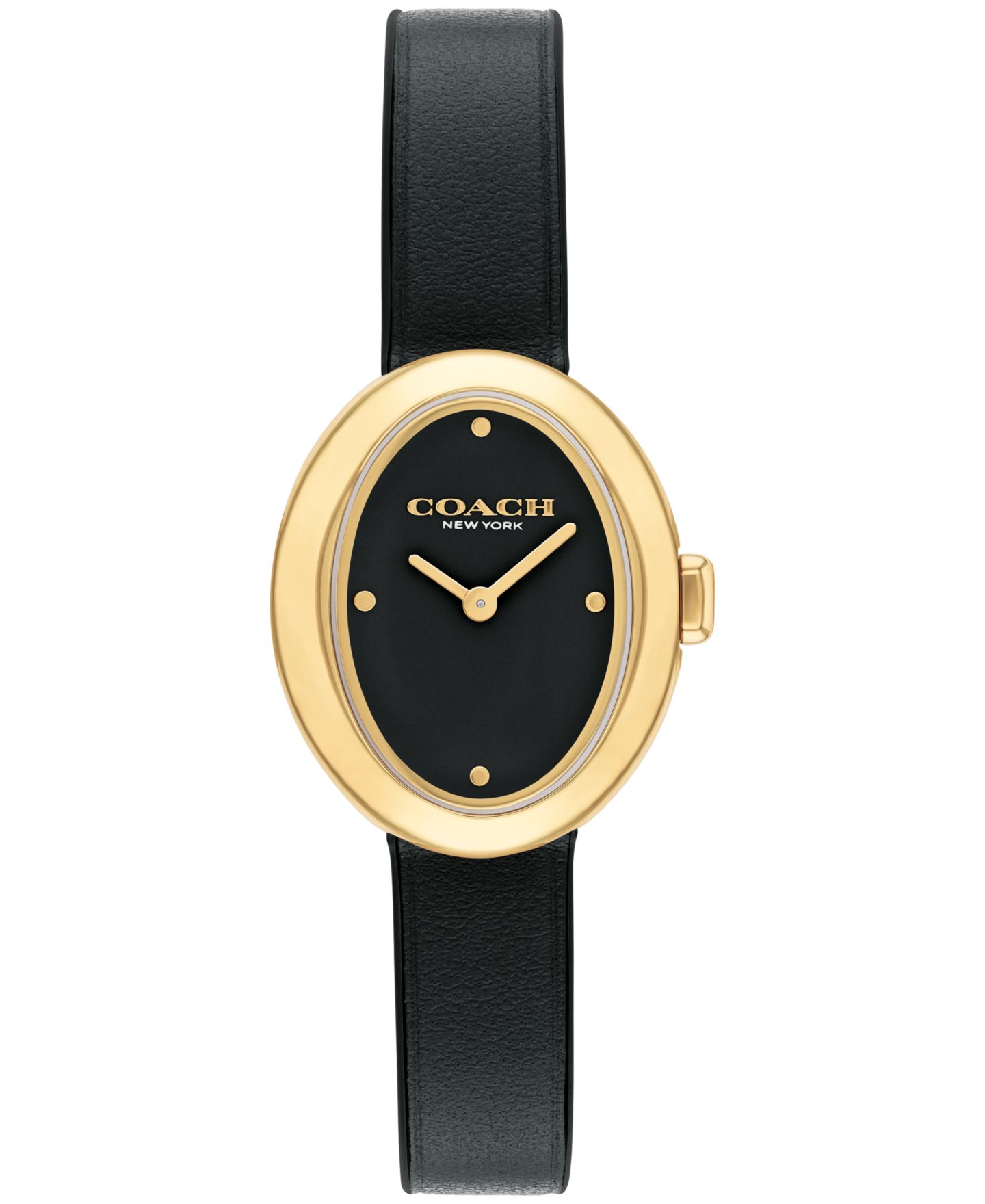 Женские часы COACH Sammy Black Leather Watch 22.5mm — фото 1