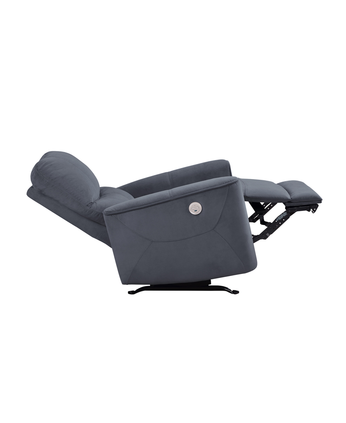 Shop Homelegance White Label Elevated 35" Power Rocker Reclining Chair In Dark Gray